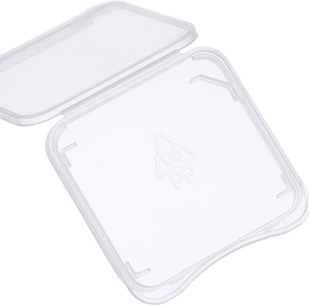 10pcs Memory Card Case Box Protective Case for SD SDHC MMC XD CF Card White Transparent