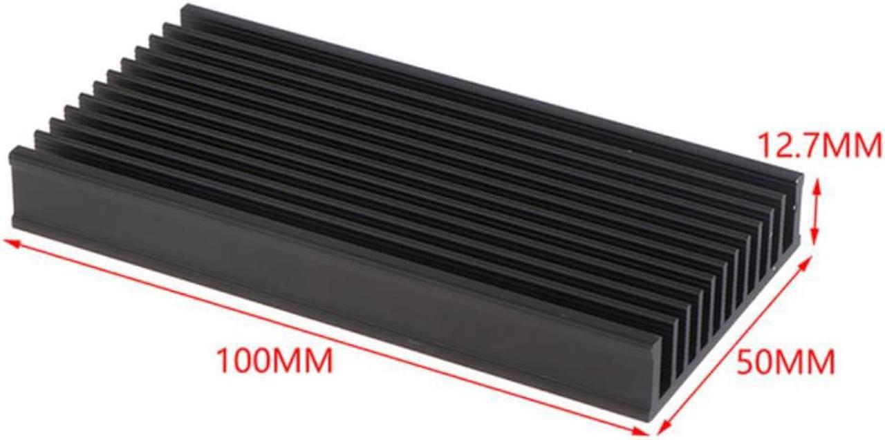 1Pc 50*100*12.7mm Aluminum Heatsink Cooler Radiator For High Power LED IC Fan Power Amplifier Heat Sink