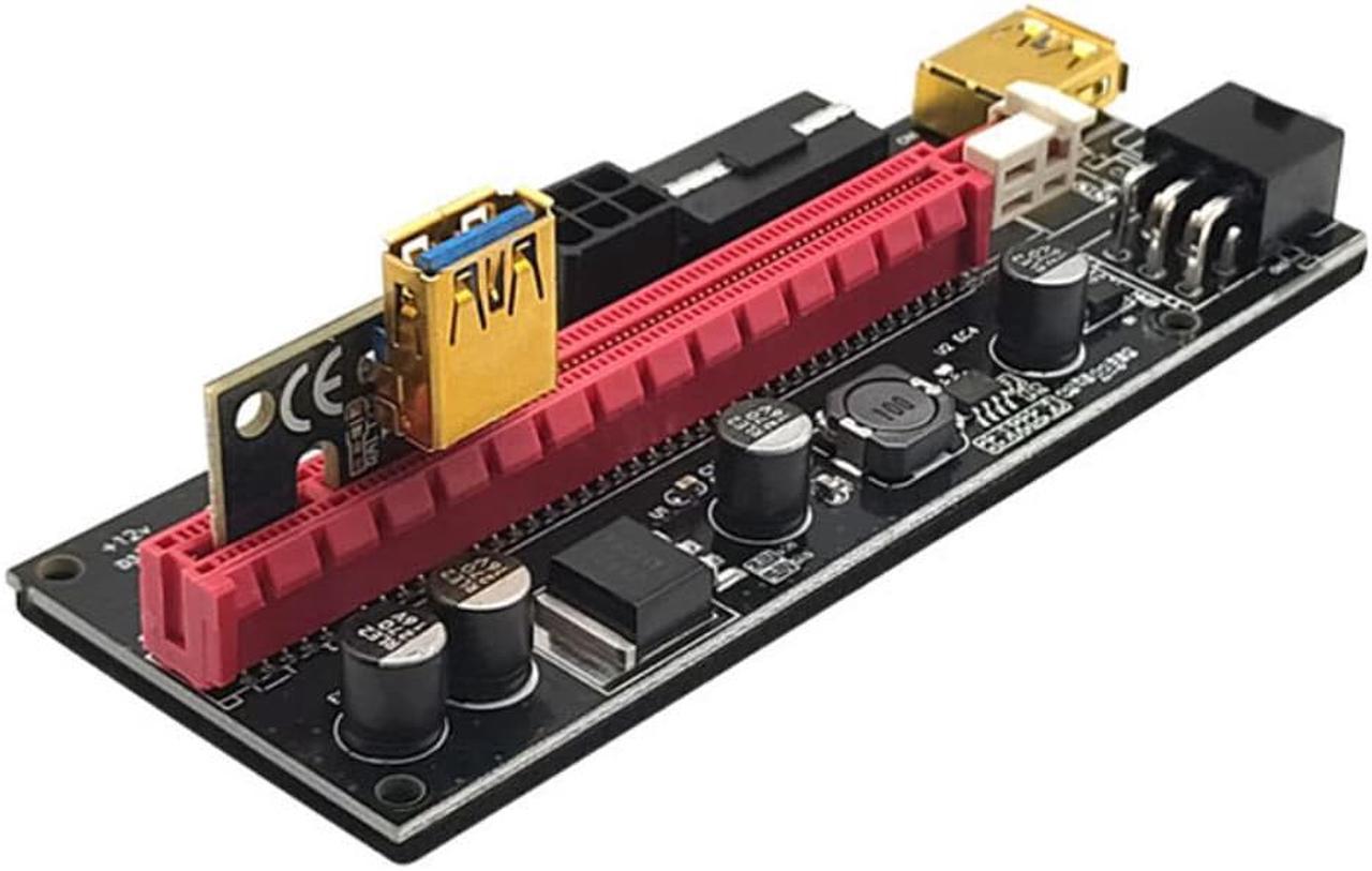 est VER009 USB 3.0 PCI-E Riser VER 009S Express 1X 4x 8x 16x Extender pcie Riser Adapter Card SATA 15pin to 6 pin Power