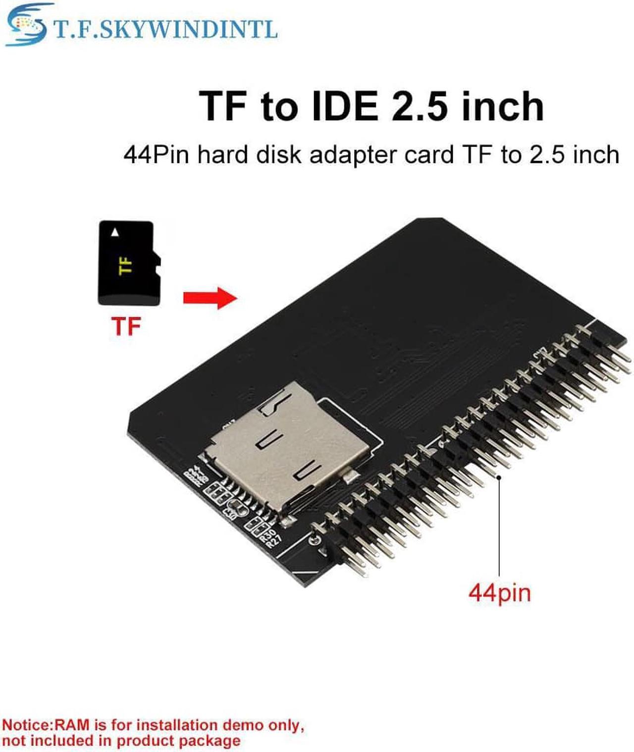 1pcs Micro SD to 2.5in 44pin IDE Adapter Card TF Card to IDE for Laptop