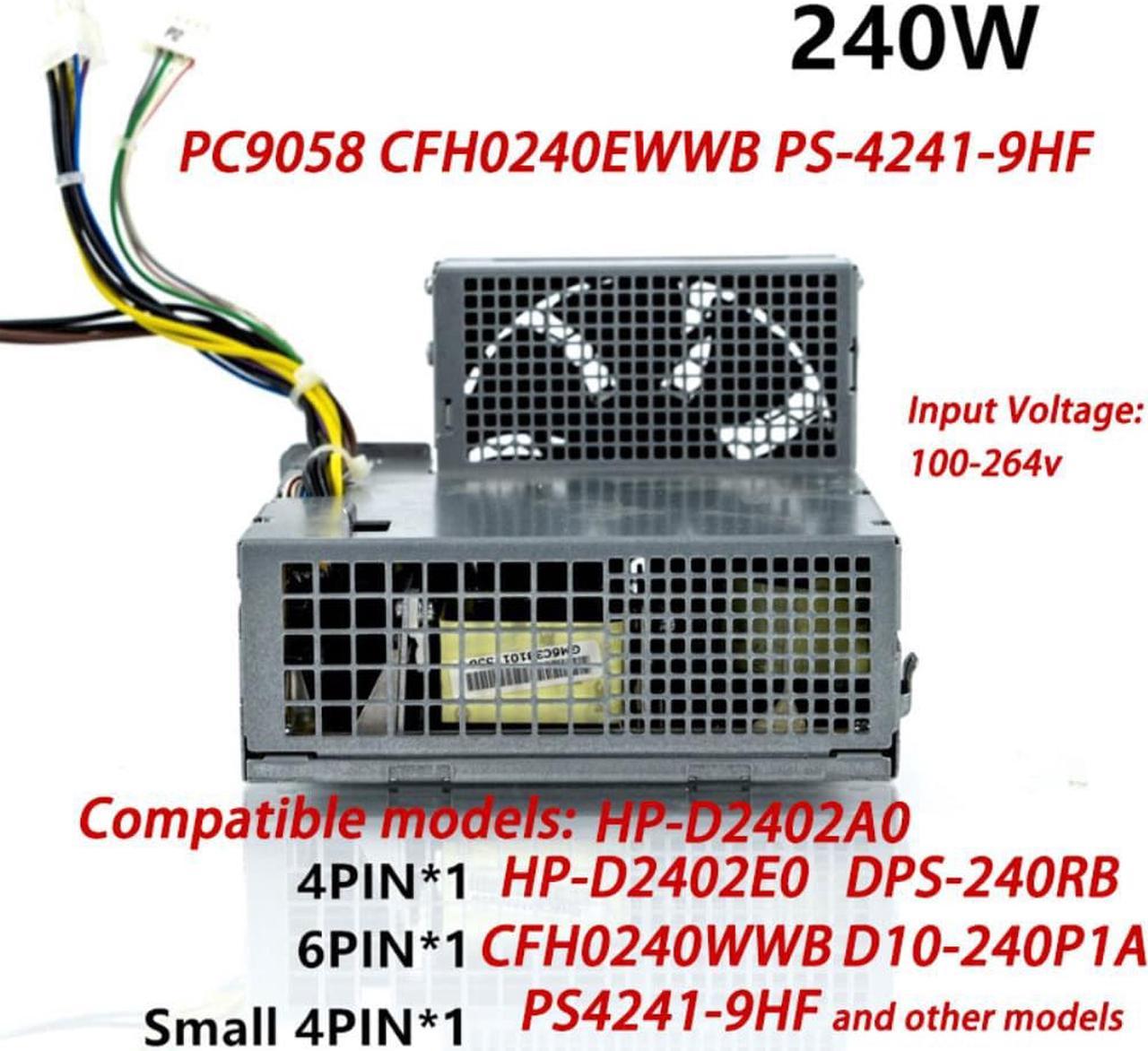 240W PSU Power for 6000 6200 6300 SFF 8000 8100 8200 503376-001 508152-001 611481-001 613762-001 503375-001 508151-001 PC9058