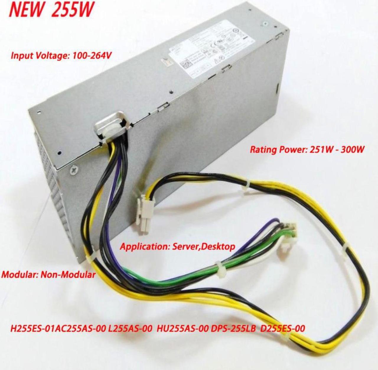 255W PC Power Supply For Server  L255AS-00 H255ES-00 YH9D7 255W Power Supply For 3020 7020 9020SFF T1700 Small Classic Desktop