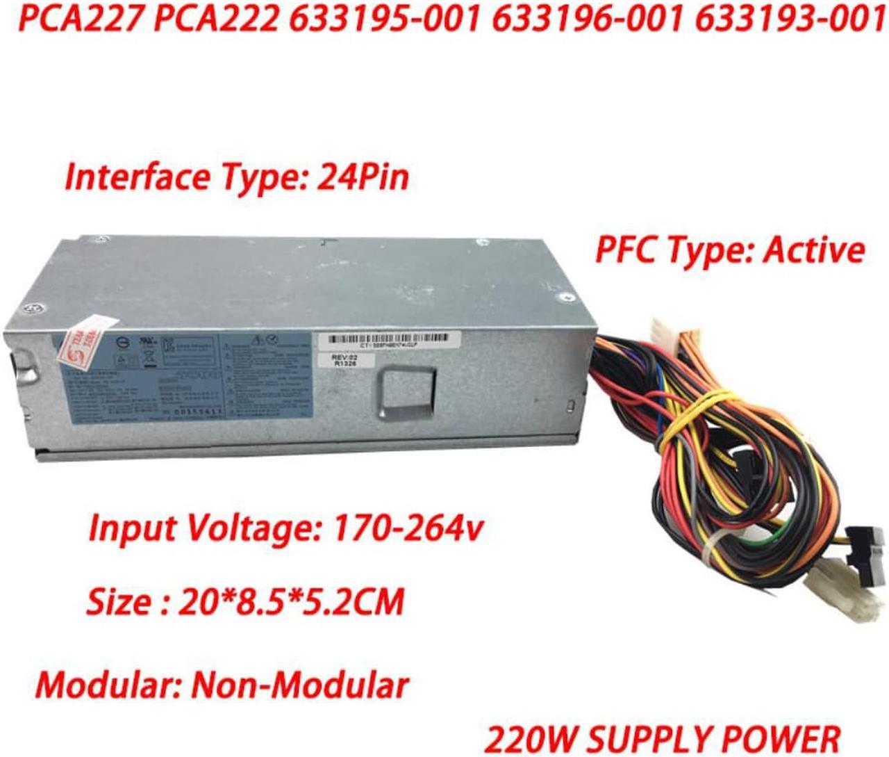 220W Power Supply for Server 633196-001 PS-6221-9 Power Supply 220W PSU S5 633196-001 633195 PCA222 PCA227 PS-6221-7 9 Server