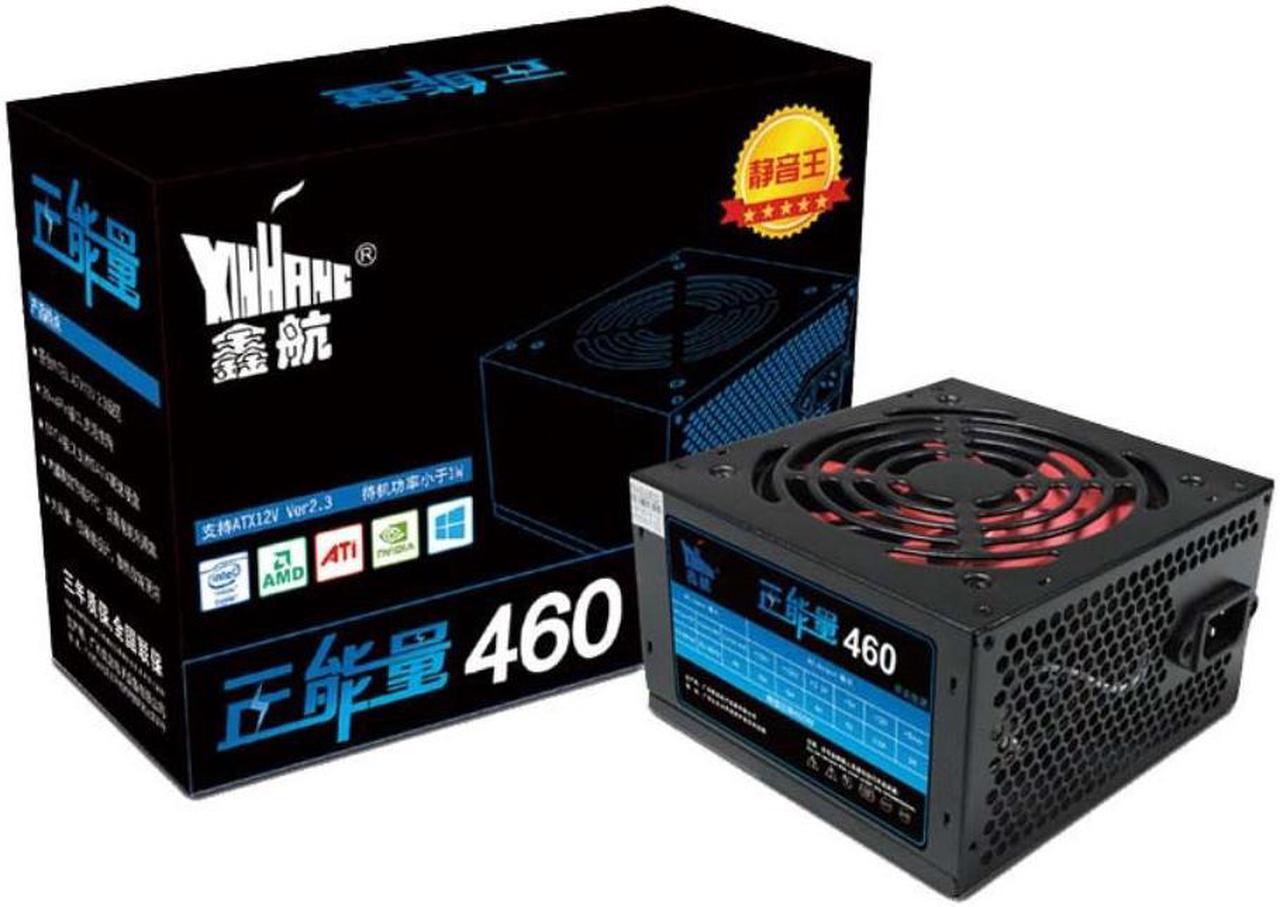 460W Power Supply 460W PSU For Desktop 460W 12CM Big Fan Mute Desktop Power rated 250W atx psu Gaming PC Desktop Computer PFC