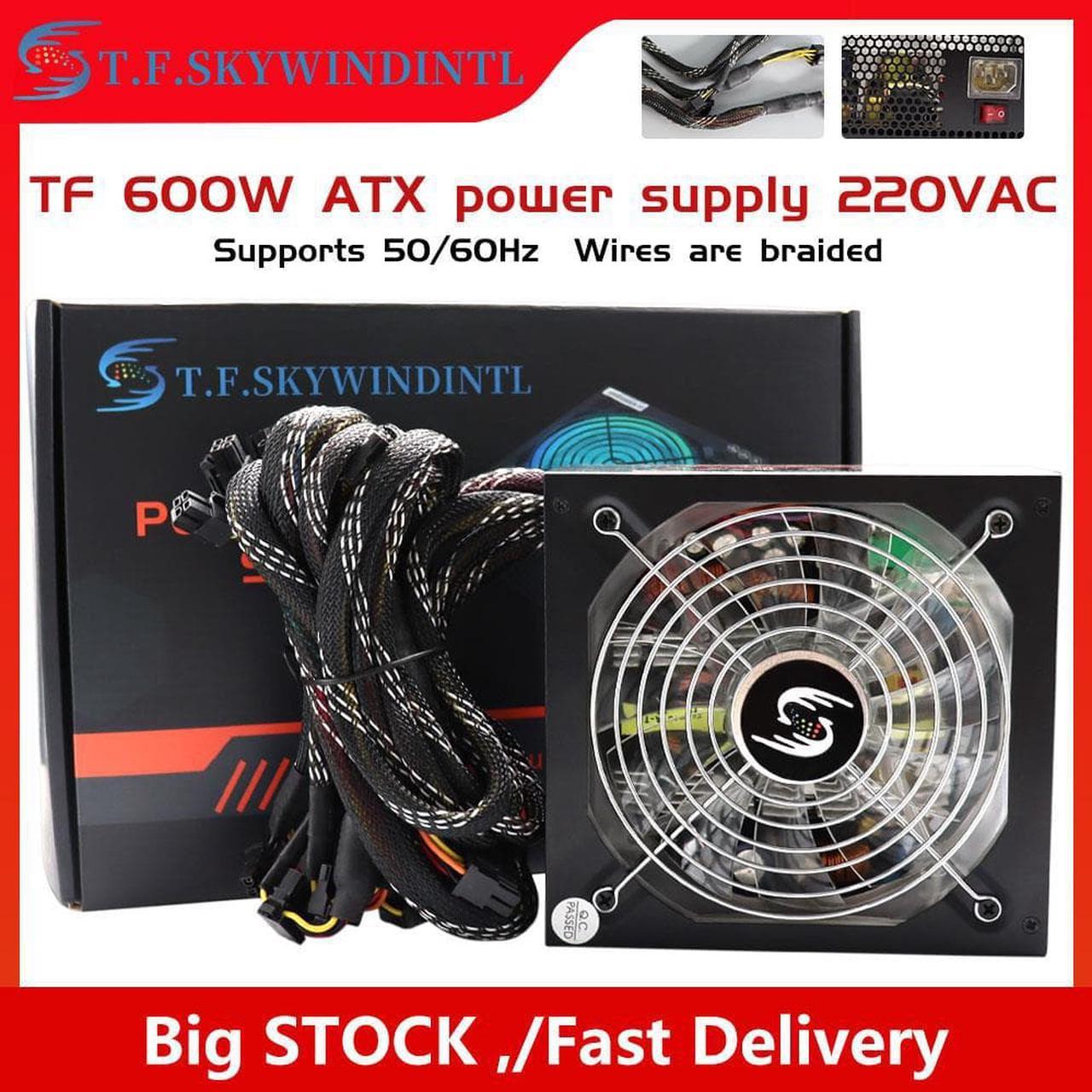 600W Switching Power Supply for pc desktop Gaming PSU  Active PFC Power Supply 24 Pin Interface Type Gaming Mini Itx Micro ATX