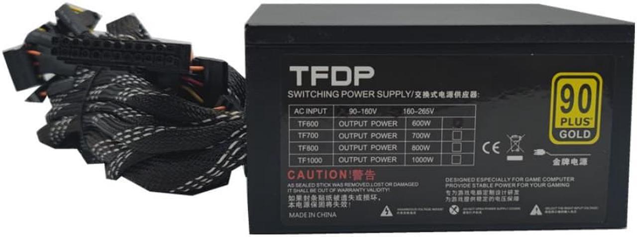 Rated 450W Max 600w 12cm Silent Cooling Fan Game Gaming 24pin PSU PC Computer Power Supply