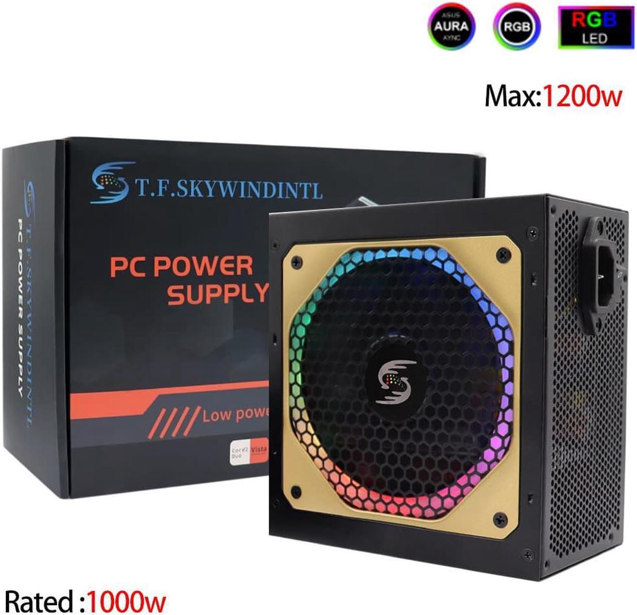 Computer Full Modular 1000w power supply for pc max 1200w Medal Active PFC ATX Support Dual CPU fonte pc 1000w 90-264v