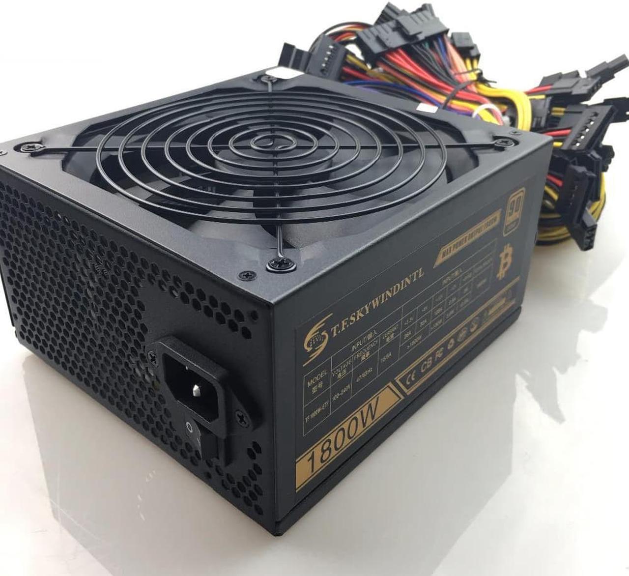 T.F.SKYWINDINTL 1800W 20+4 PIN Power Supply Mining Rig Mining Power Supply Ethereum Coin Atx Asic Bitcoin Miner RX480 RX470 570