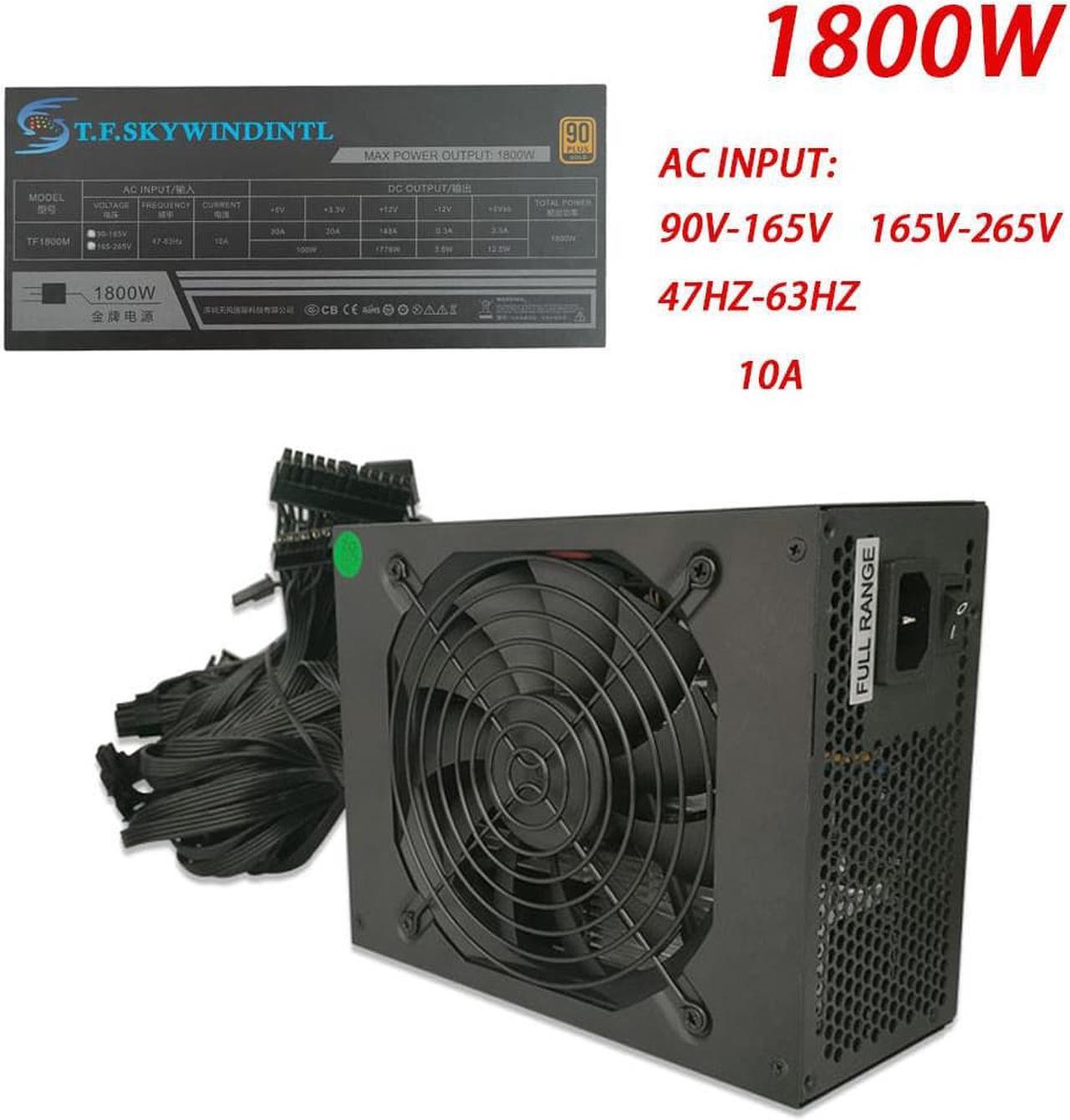 Mining Pc Power Suppl 1800W Conversion Efficiency Of 90+  ATX PC Miner PSU Machine 6 Graphics Interface for Btc Bitcoin Mining