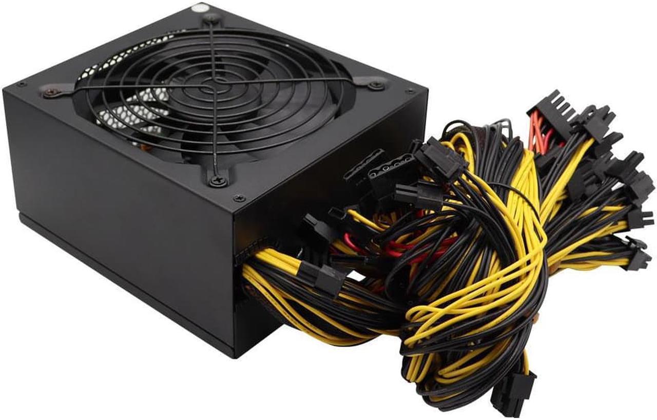 2600w ATX ETH Mining Bitcoin Power Supply 95% Efficiency Support 8 Display Cards GPU for BTC Bitcoin Miner