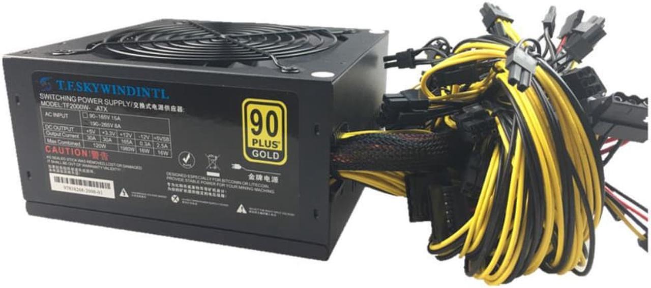 ETH ATX Asic Bitcoin Miner  2000W PC Power Supply Computer PSU For  RX 480 RX 470 RX 570