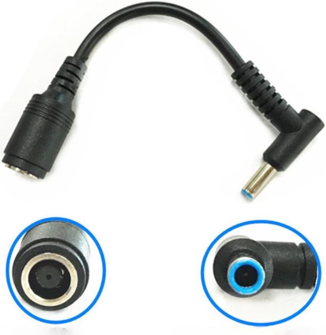 7.4*5.0 Female To 4.5*3.0 Elbow 7.4 To 4.5 Suitable for HP Dell Blue Tips Power Adapter Cable 13 Cm Adapter Connector Cable