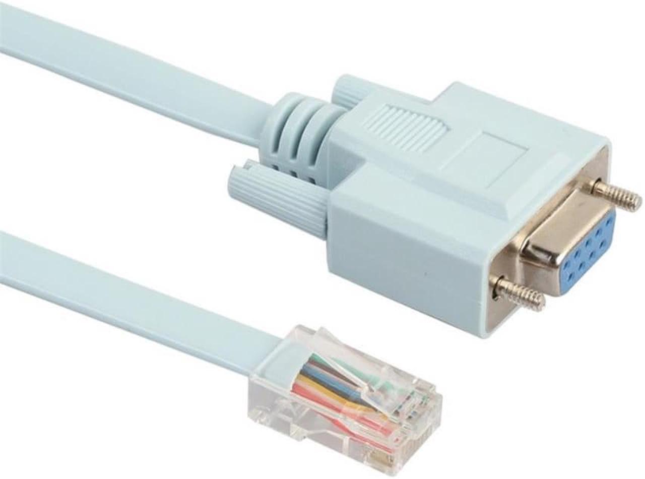 USB Console Cable RJ45 Cat5 Ethernet To Rs232 DB9 COM Port Serial Female Rollover Routers Network Adapter Cable Blue