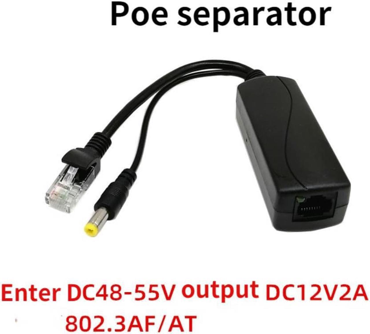 48V To 12V POE Connectors Adapter Cable Splitter Injector Power Supply for Huawei for Hikvision Power over Ethernet For IP Camea