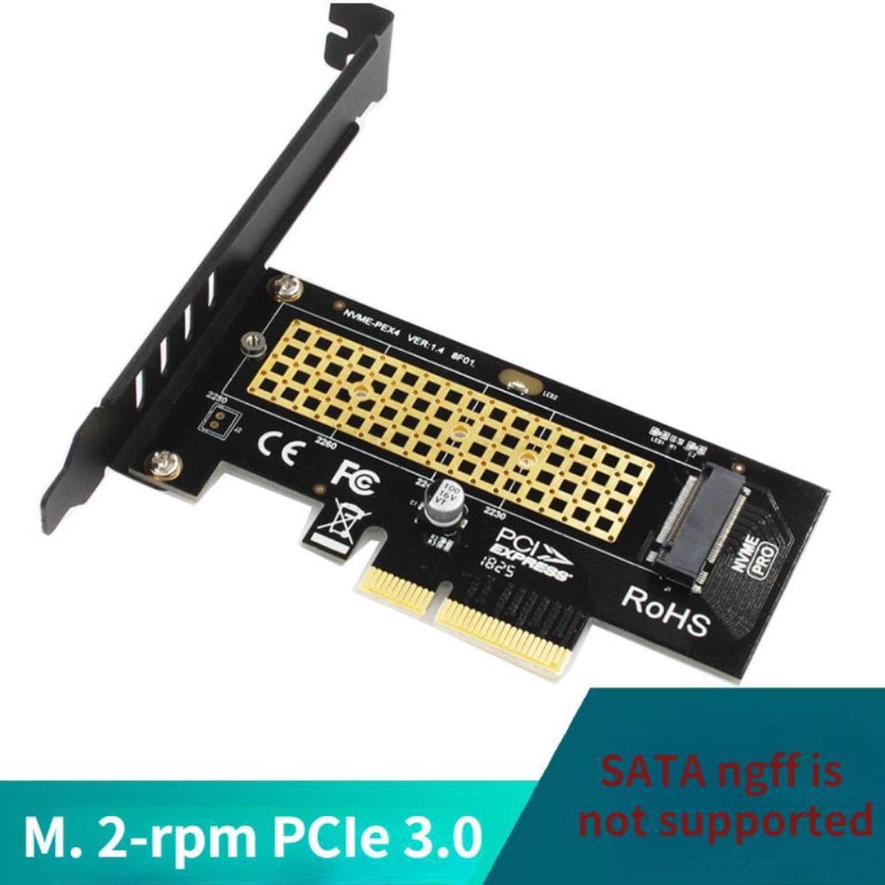 SK4 M.2 NVMe SSD NGFF TO PCIE X4 Adapter M Key Interface Card Supports PCI Express 3.0 X4 2230-2280 Size M.2 FULL SPEED Good