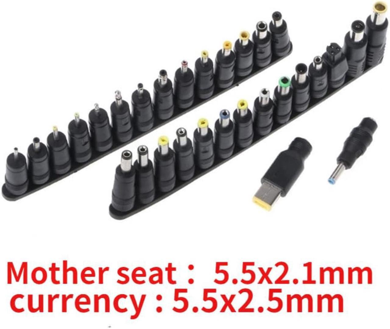 30pcs Universal AC DC Jack Connector Laptop Power Supply Adapter Male Female Plug Charger Conversion Head Connector