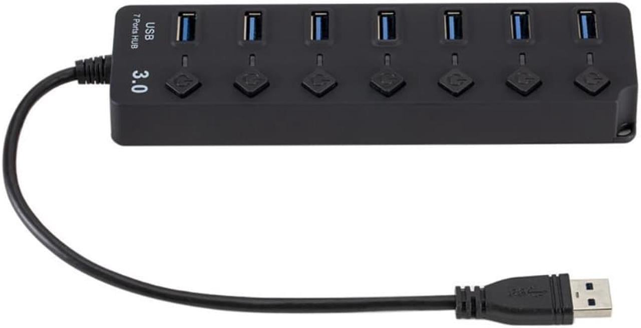 USB 3.0 Hub USB Hub 3.0 Multi USB Splitter 3 Hab Use Power Adapter7 Port Multiple Expander 2.0 USB3 Hub with Switch for PC