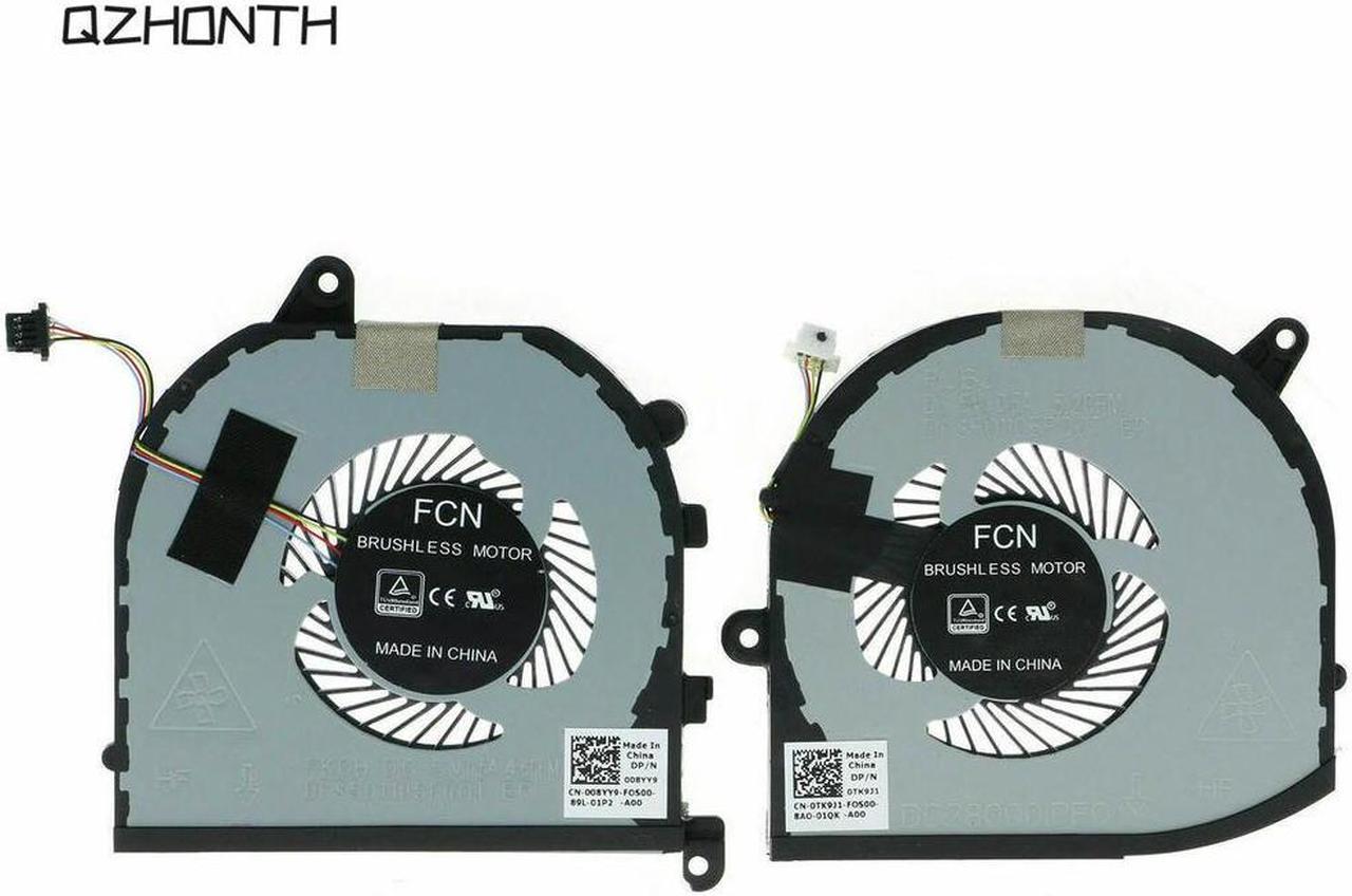 Laptop CPU + GPU Cooling Fan Set For DELL XPS 15 9570  0TK9J1 008YY9