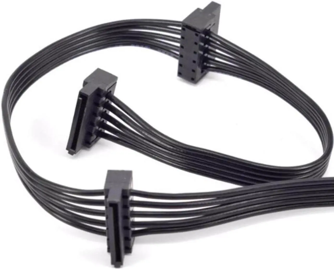 Alt view image 3 of 6 - PCIe 6Pin Male to 3 SATA Power Supply Cable for Seasonic Focus Plus Platinum FOCUS+ Series 850PX 750PX 650PX 550PX PSU