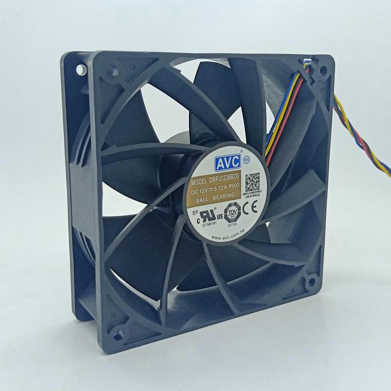 DBPJ1238B2G For AVC 12038 12V 4-Wire PWM Miner Mining 120mm 12cm Cooling Fan High Speed Violence Powerful Cooling Fan 7000RPM