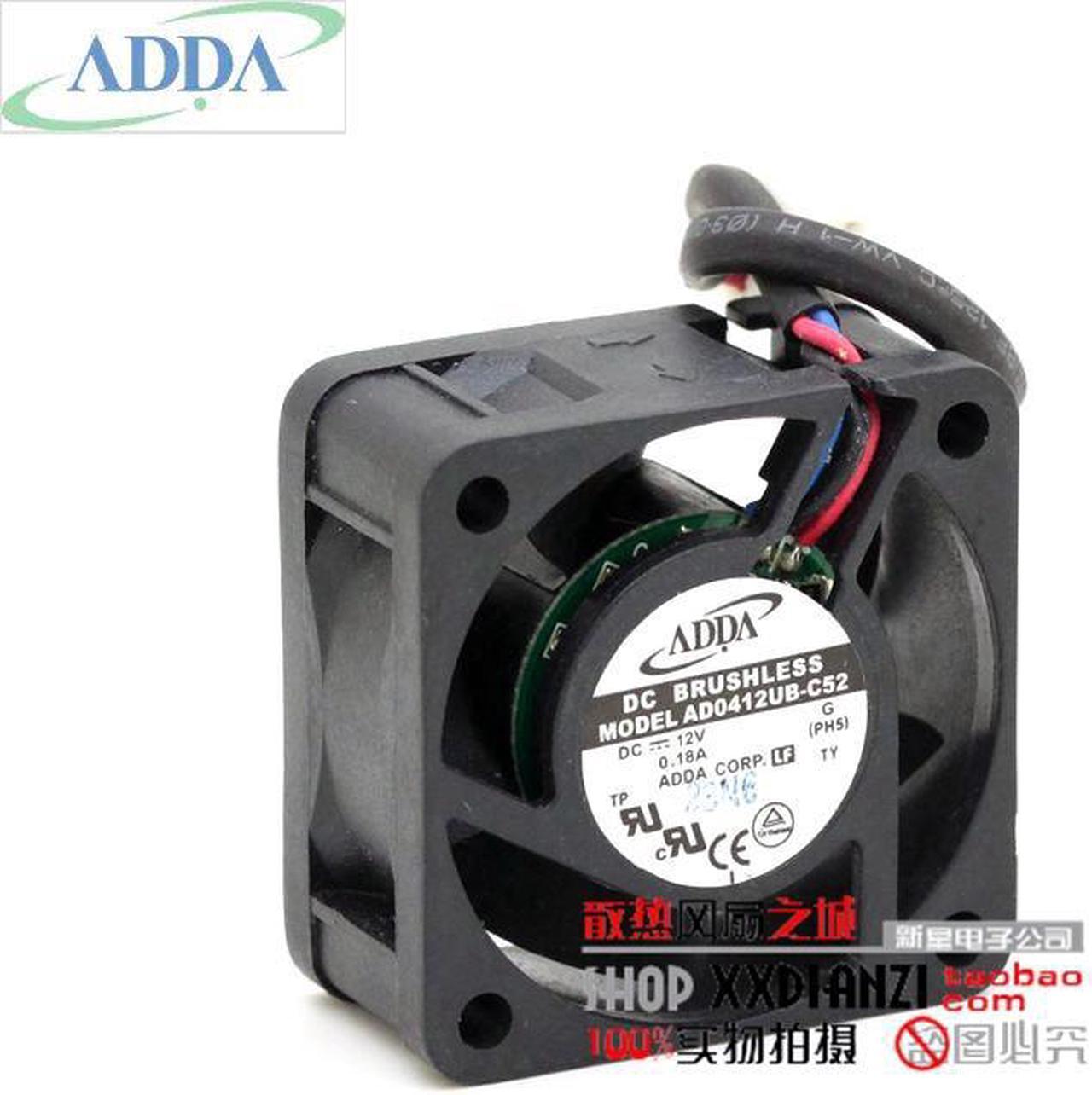 FOR ADDA AD0412UB-C52 4020 DC 12V 0.18A 4CM three line axial case cooling fan