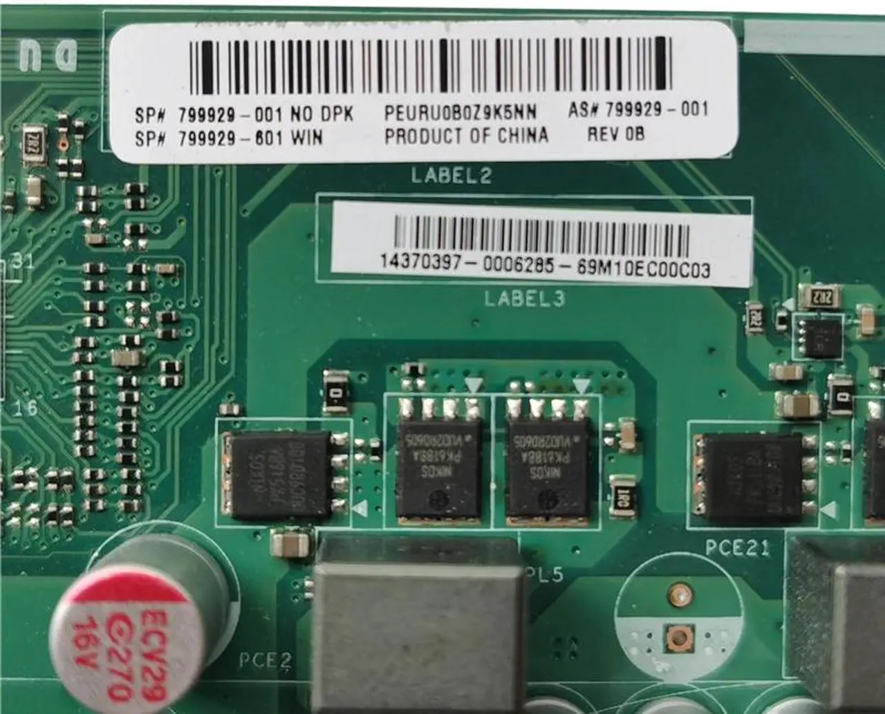 Alt view image 4 of 4 - Motherboard for HP 550 motherboard IPM17-DD motherboard DDR3L LGA1151 799929-001