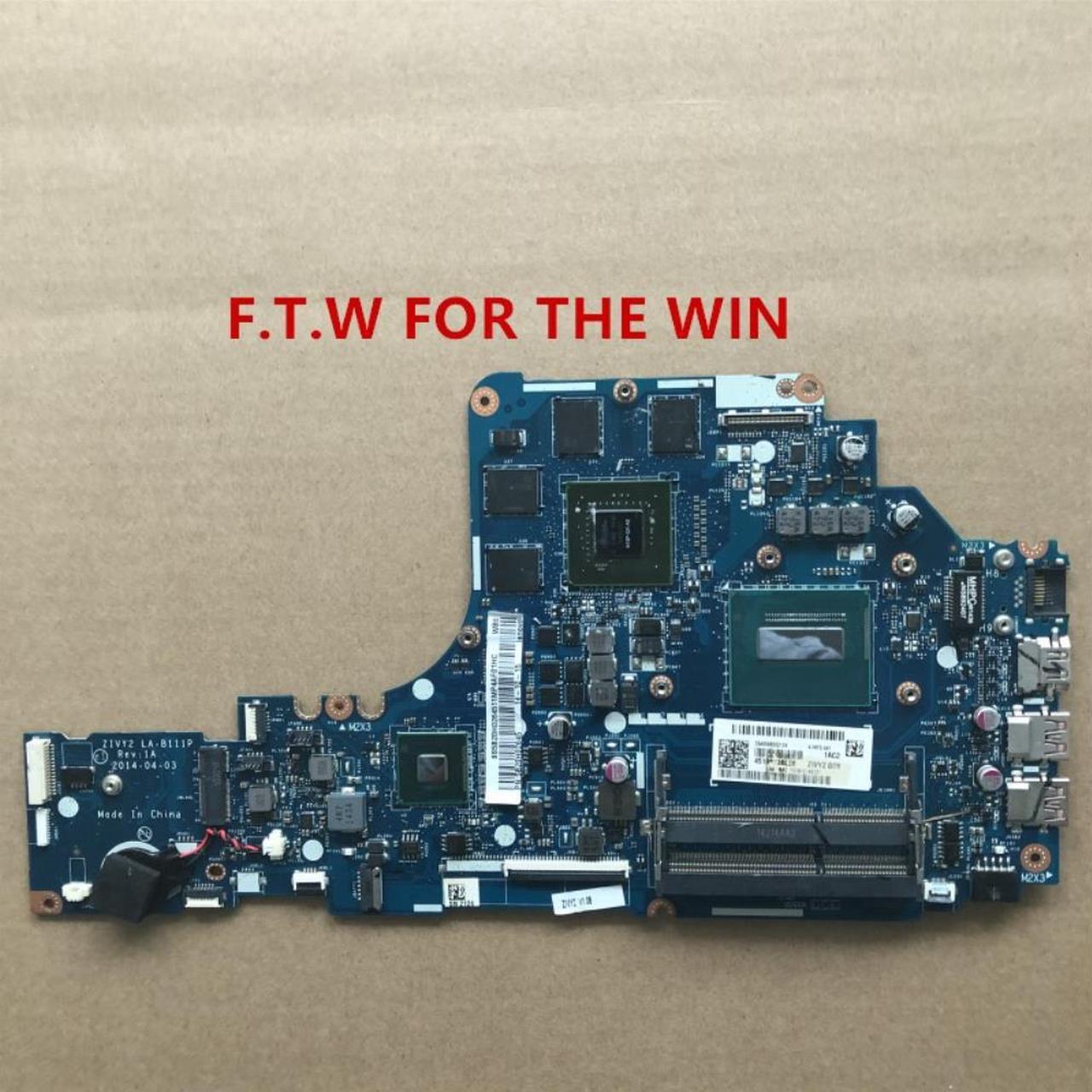 Main image of for Lenovo Y50-70  ZIVY2 Laptop motherboard  mainboard I7-4720 HQ/4710HQ GTX860M-4GB LA-B111P  100%TESTED OK