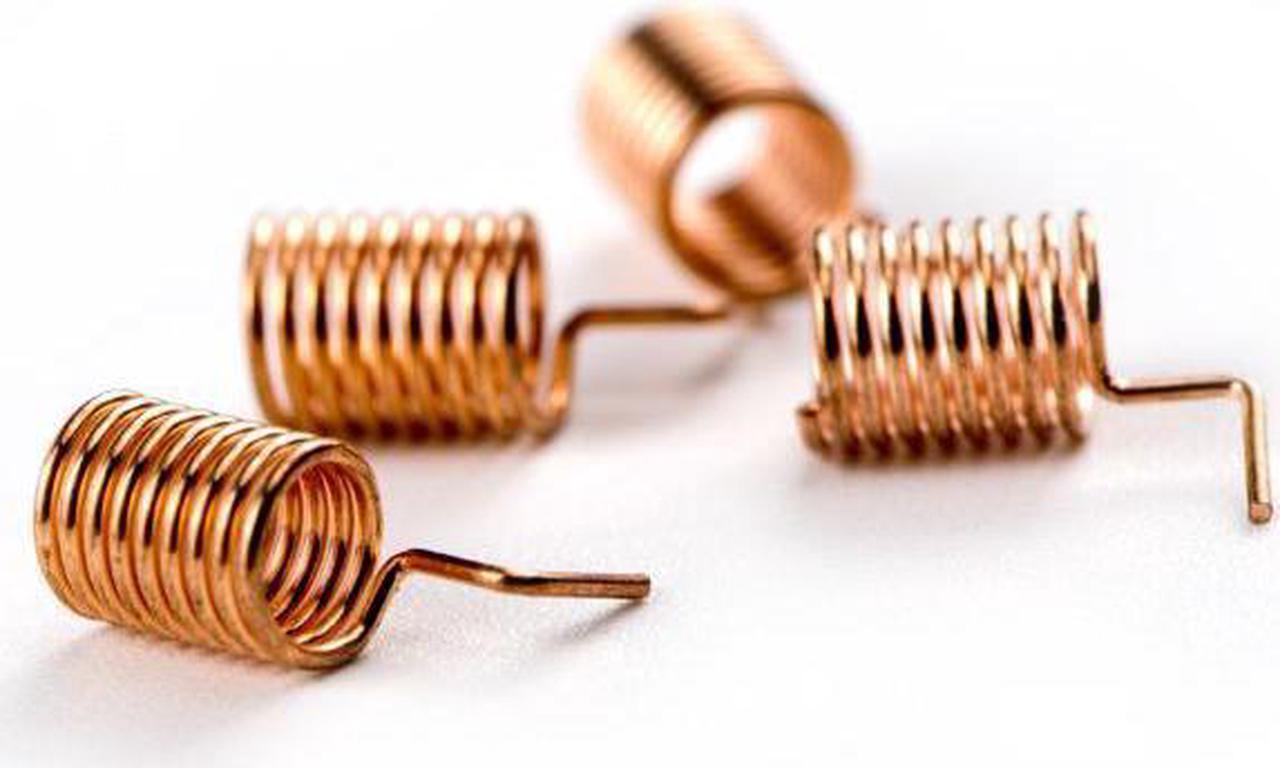 Alt view image 3 of 5 - G-NiceRF 50pcs SW915-TH06 Small size Copper Spring Antenna 915MHZ Antenna Copper helical Antenna 2.15 dBi spring antenna   6MM