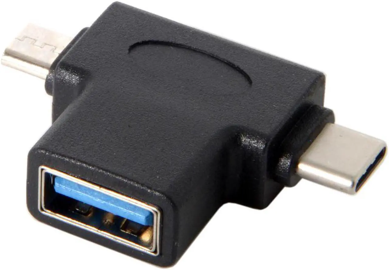 Alt view image 5 of 5 - USB 3.1 Type-C & Micro USB Combo to USB 2.0 A Female OTG Data Host Adapter