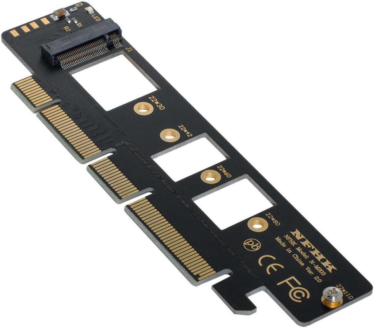 Alt view image 4 of 5 - M.2 M-key NVME AHCI NGFF SSD to PCI-E 3.0 16x 4x Adapter for 110mm 80mm SSD