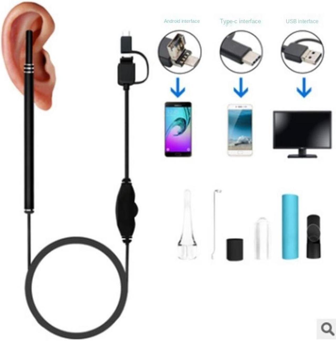 Mini Clean Ear Endoscope Camera for Smartphone Android Camera Borescope Otoscope Probe Endoscope Micro Mobile Usb Endoscopi P6j2