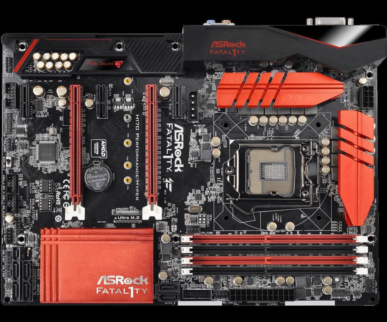 Motheboard 1151 ASRock H170 PERFORMANCE/HYPER Motheboard LGA 1151 DDR4 Intel H170 SATA 3 M.2 USB 3.1 ATX For Core i5-7600T cpus