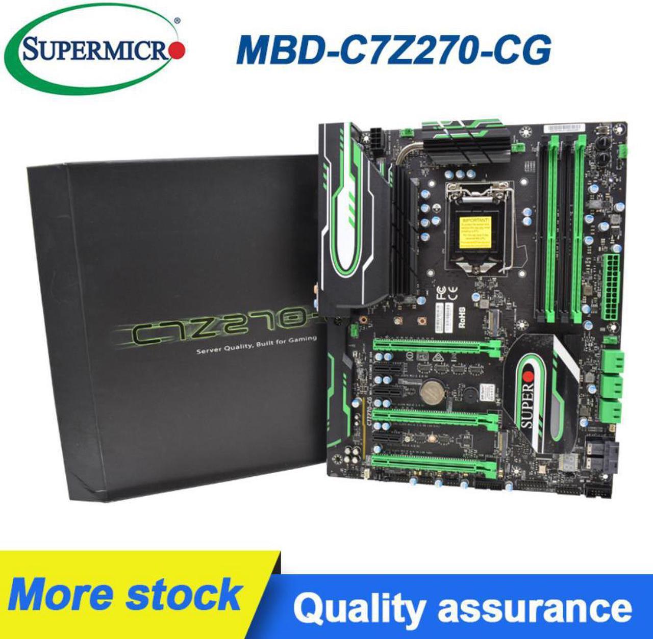 For SuperMicro C7Z270-CG LGA 1151 Motherboard DDR4 64GB PCI-E 3.0 USB 3.0 microATX Intel Z270 Motherboard For 6th Gen Core i7i5