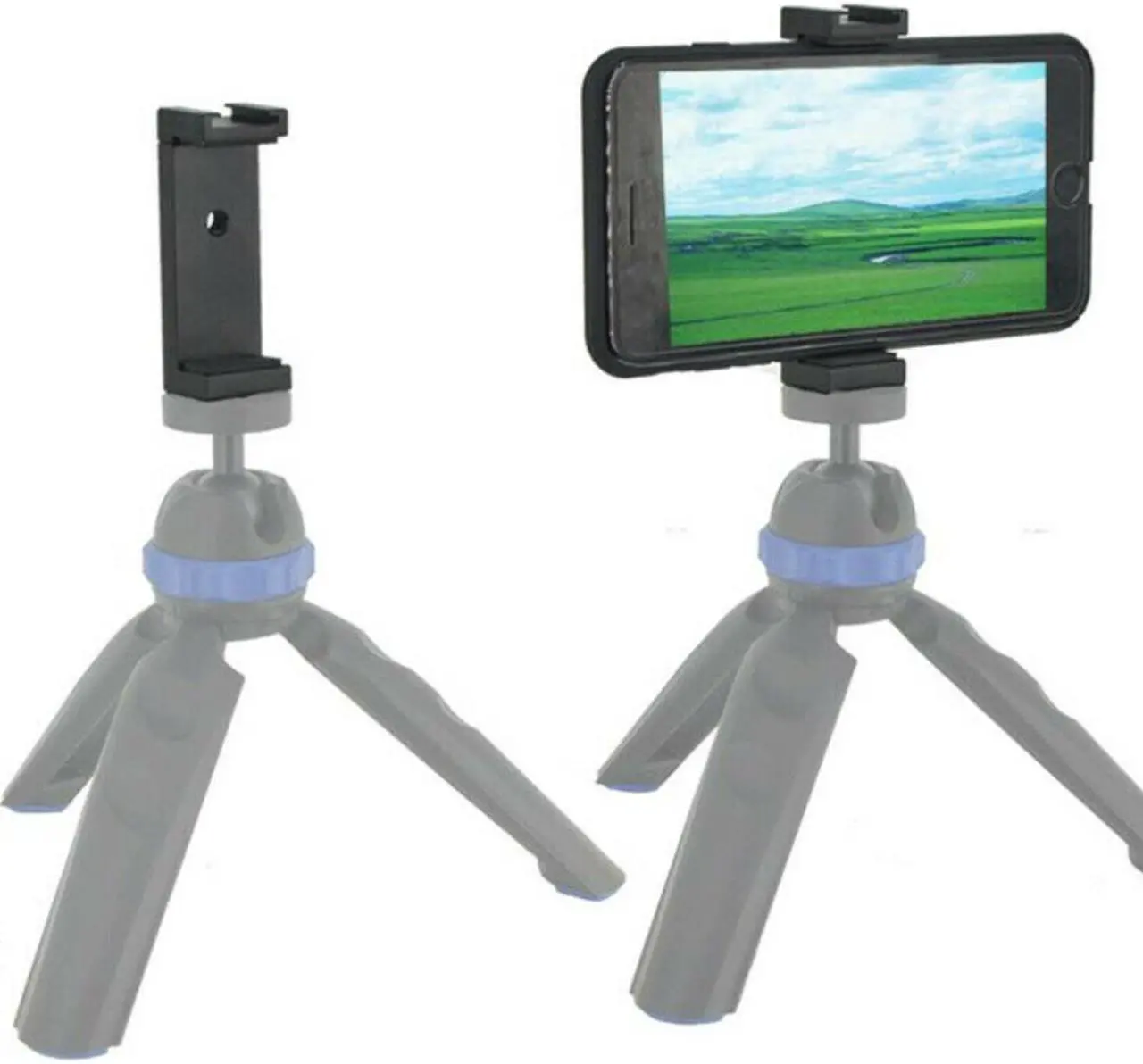 Alt view image 2 of 4 - Universal Phone Tripod Mount Adapter With Cold Shoe Clip Holder For SmartPhone