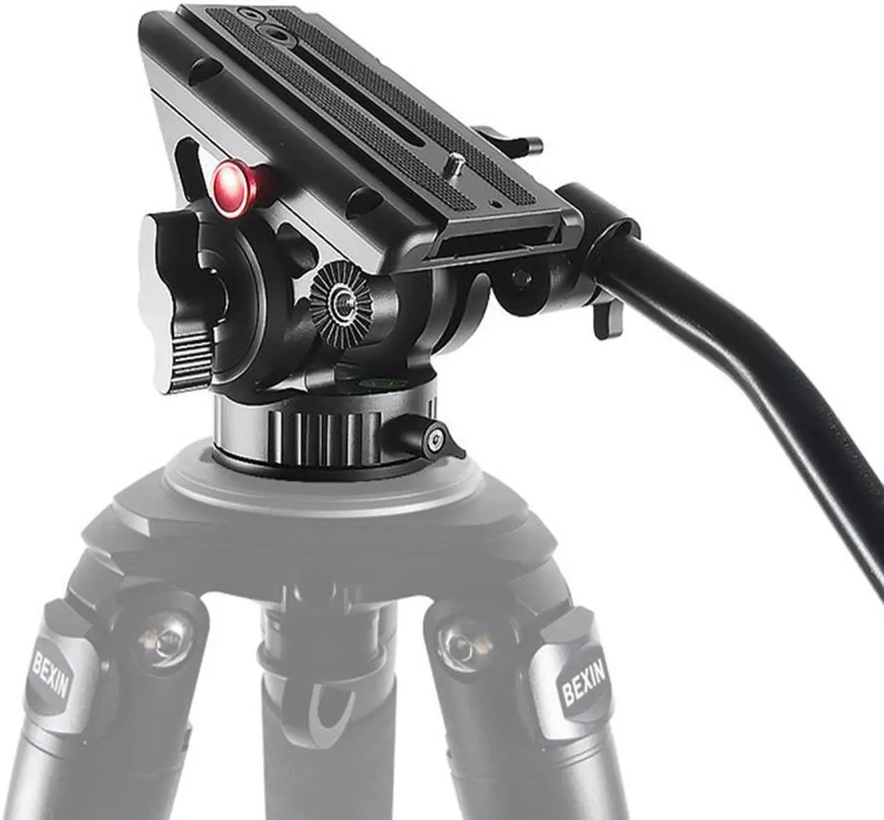 Alt view image 2 of 4 - VH-105 Metal Hydraulic Tripod Head Camera Ball Head Base Plate with 1/4 and 3/8 Screws 360-Degree Panoramic Photography Tripod