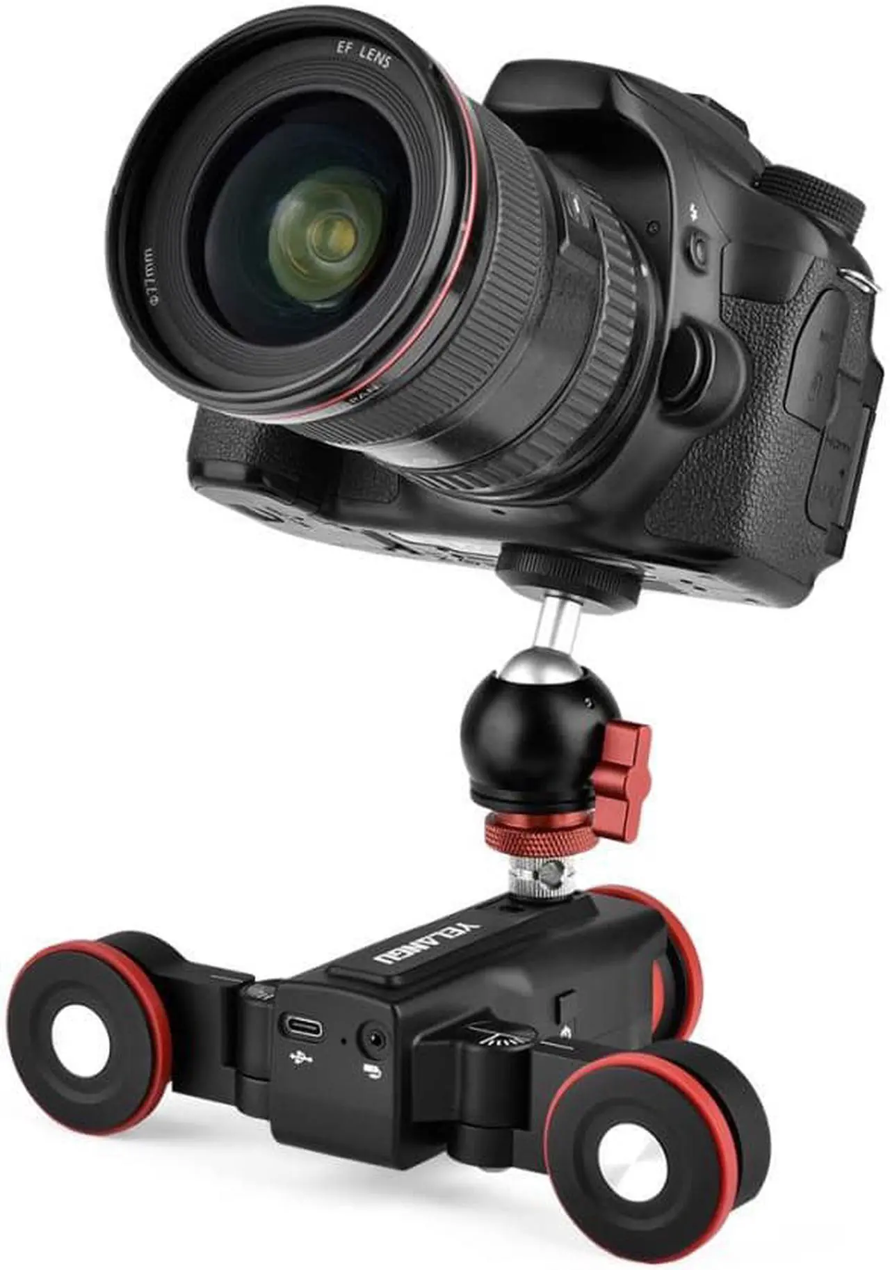 Alt view image 4 of 4 - YELANGU New Auto Dolly L5 Camera Slider Dolly with remote control Electric Motor Video Track Slider for Smartphone Gopro