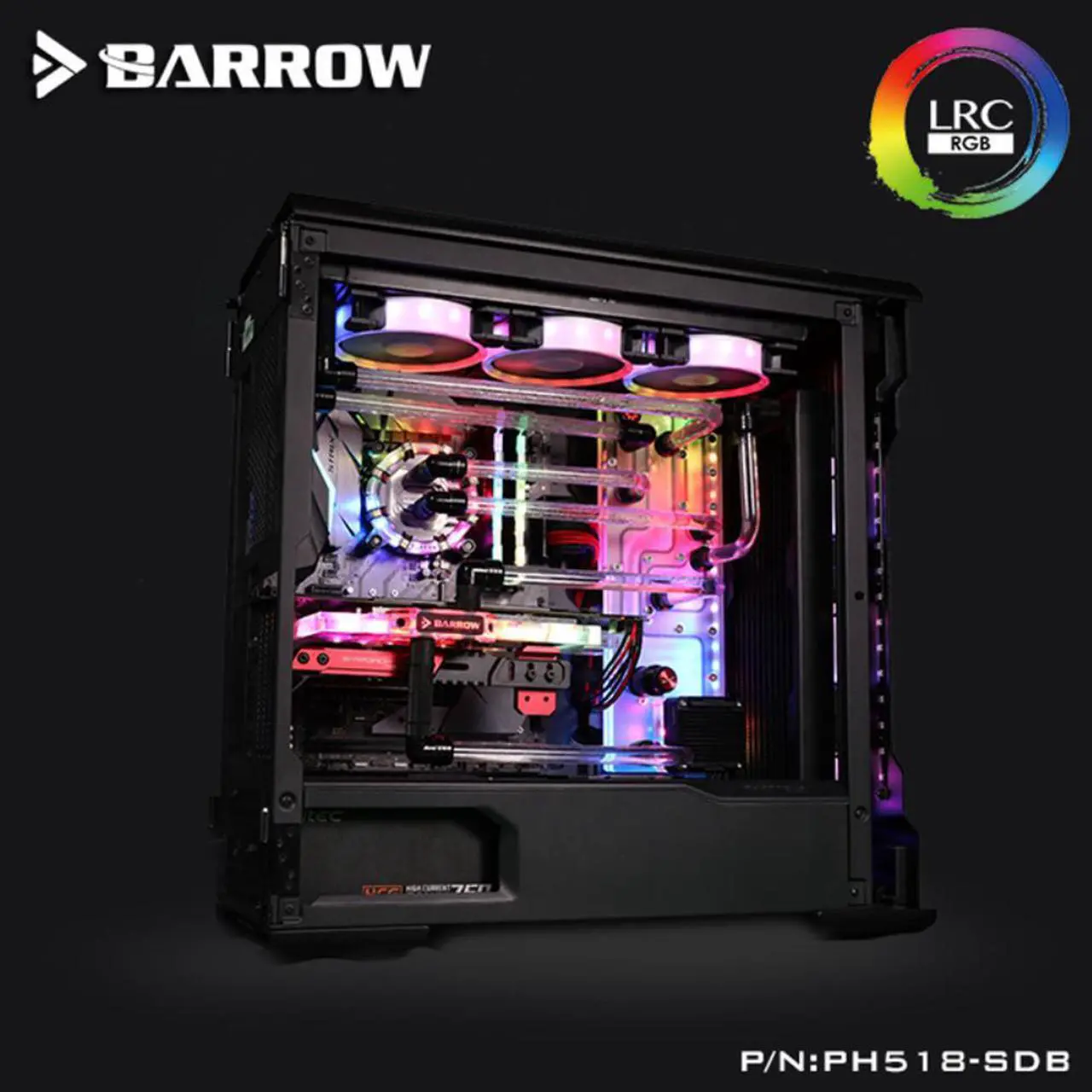 Alt view image 3 of 3 - Barrow water tank for PHANTEKS 518 Computer Case Chasis ,RGB reservoir ,support sync motherboard PH518-SDB, cooler