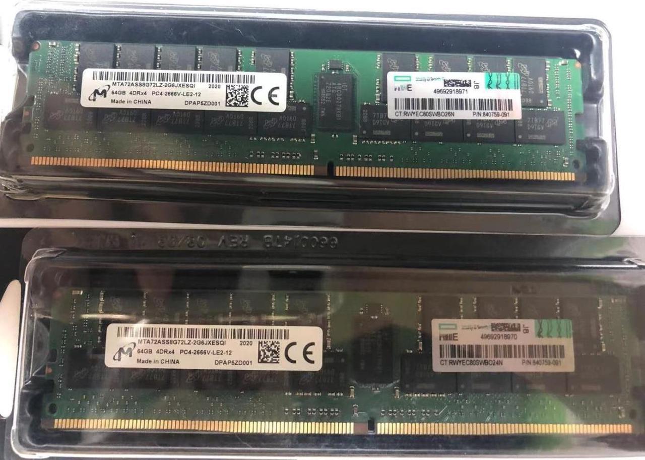 RAM Applies to HPE 815101-B21 840759-091 64GB 4Rx4 PC4-2666V 850882-001 RAM