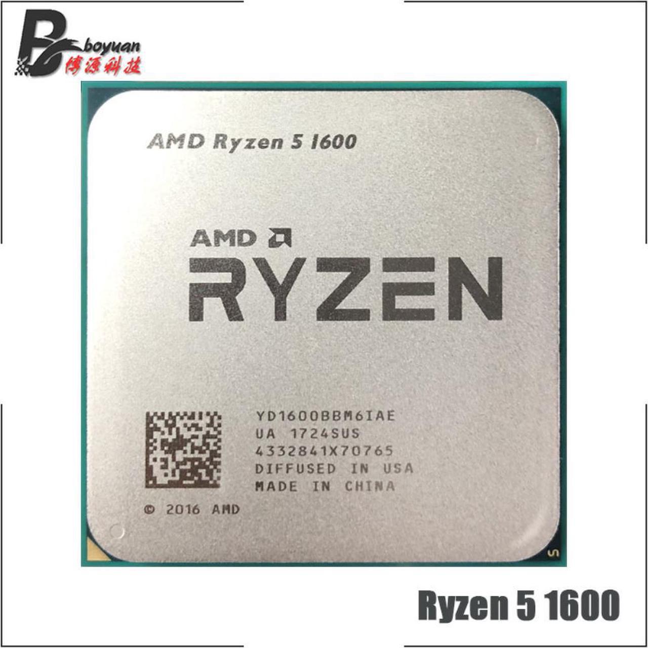 thumbnail image 2 of AMD Ryzen 5 1600 R5-1600 6-Core 3.2-3.6 GHz Socket AM4 65W Desktop CPU Processor 2 of 14