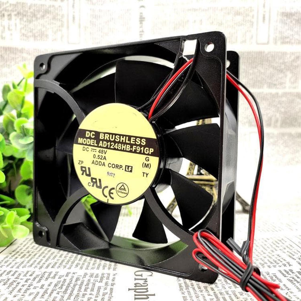 Main image of The AD1248HB-F91GP 12038 48V 0.52A 12CM 2 wire heat dissipation fan