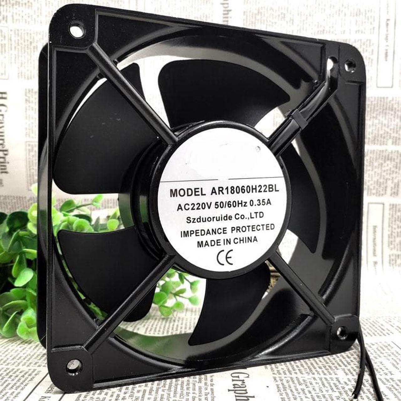 Alt view image 3 of 3 - AR18060H22BL 18060 220V 0.35A 2PIN metal heat dissipation fan