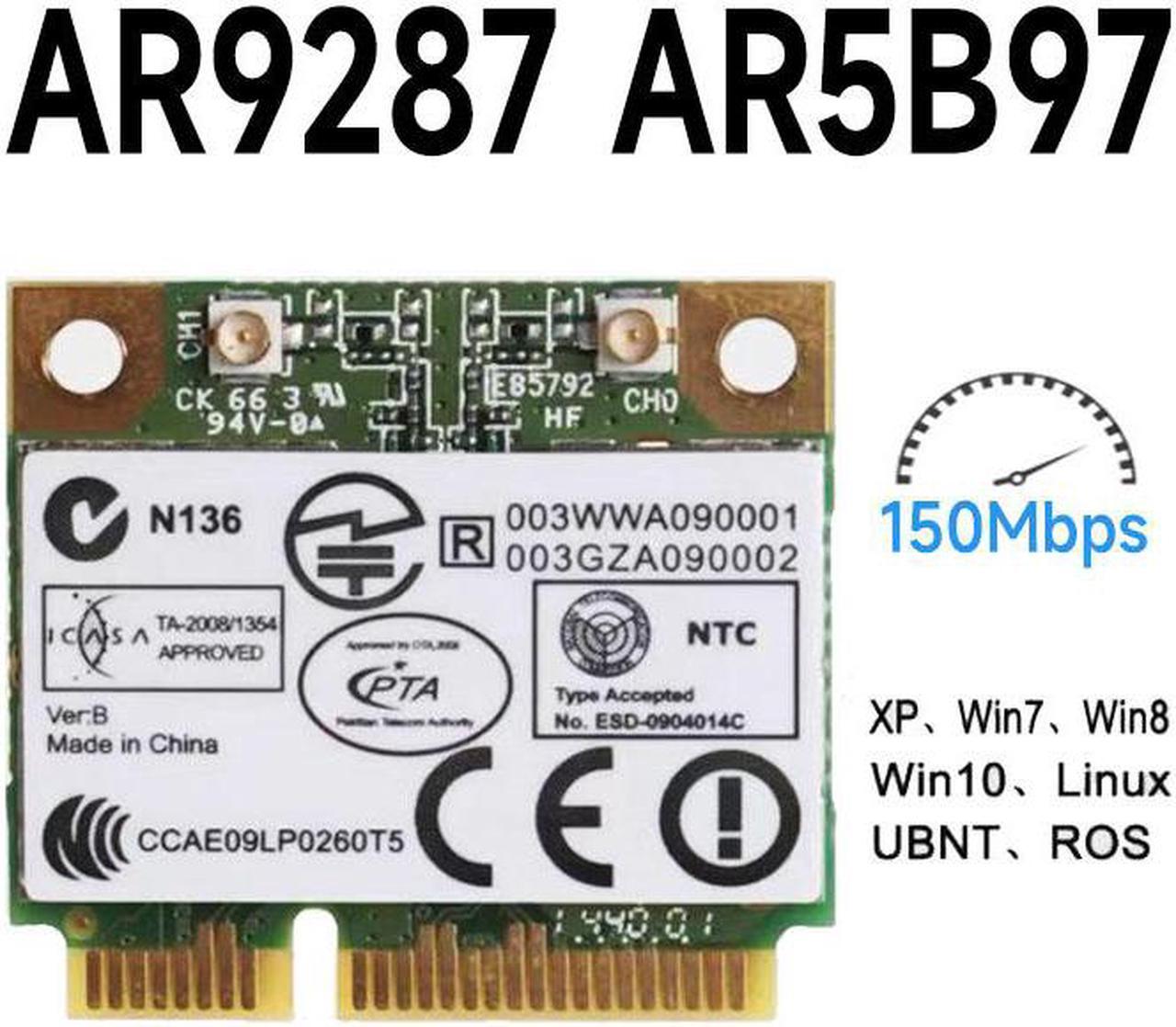 Main image of WDXUN Atheros AR9287 AR5B97 Wireless BGN 300 Mbps 802.11 b/g/n Half PCI-E Wifi Card Wireless network card WLAN CARD