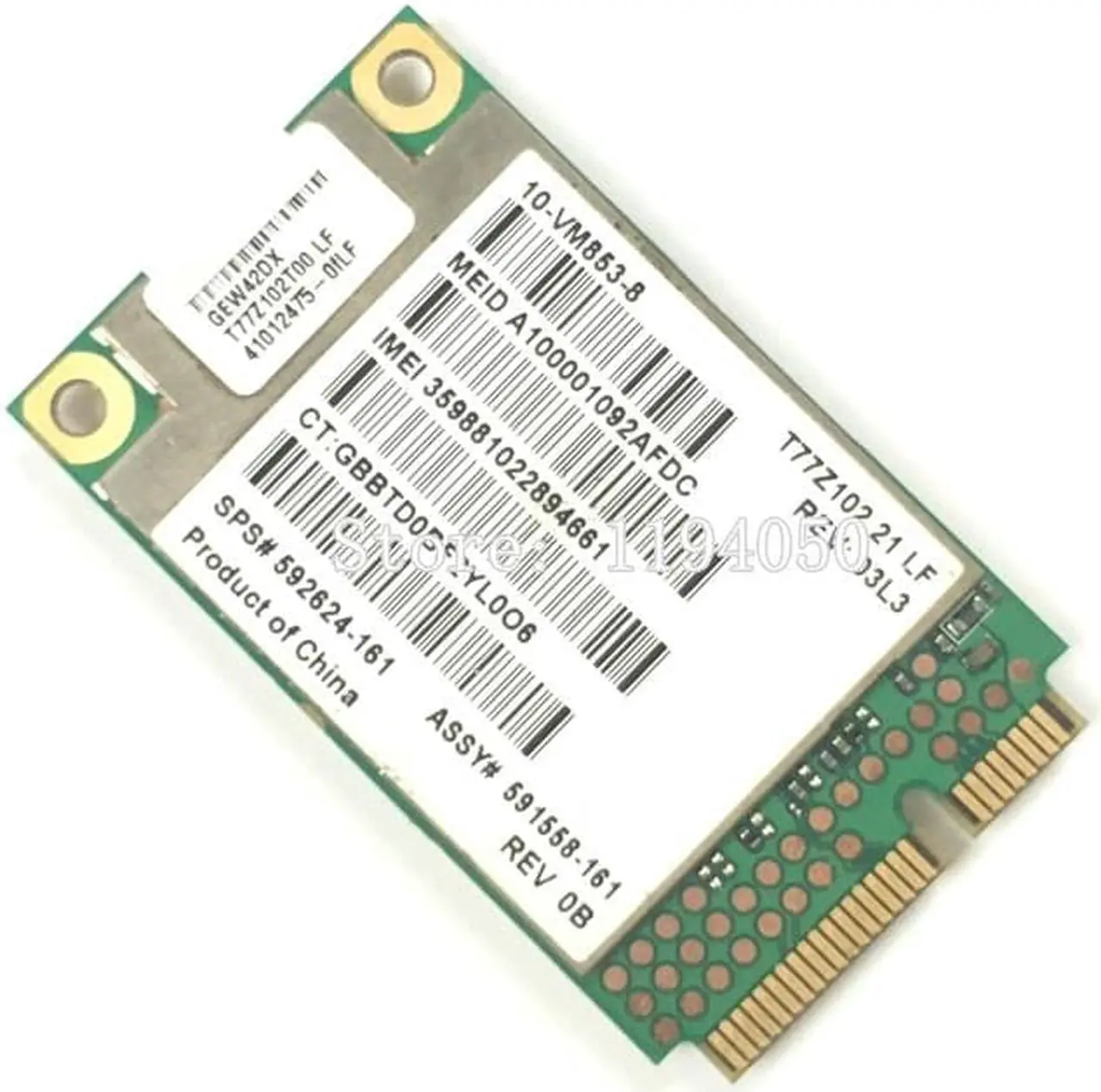 Alt view image 2 of 2 - H P GOBI2000 UN2420 WWAN 3G Wireless Card HSPA/WCDMA GSM/GPRS GSM/GPRS EDGE 2540P 2740P 8440 P 8440 W8540P 8540 W8740P 3G  CARD