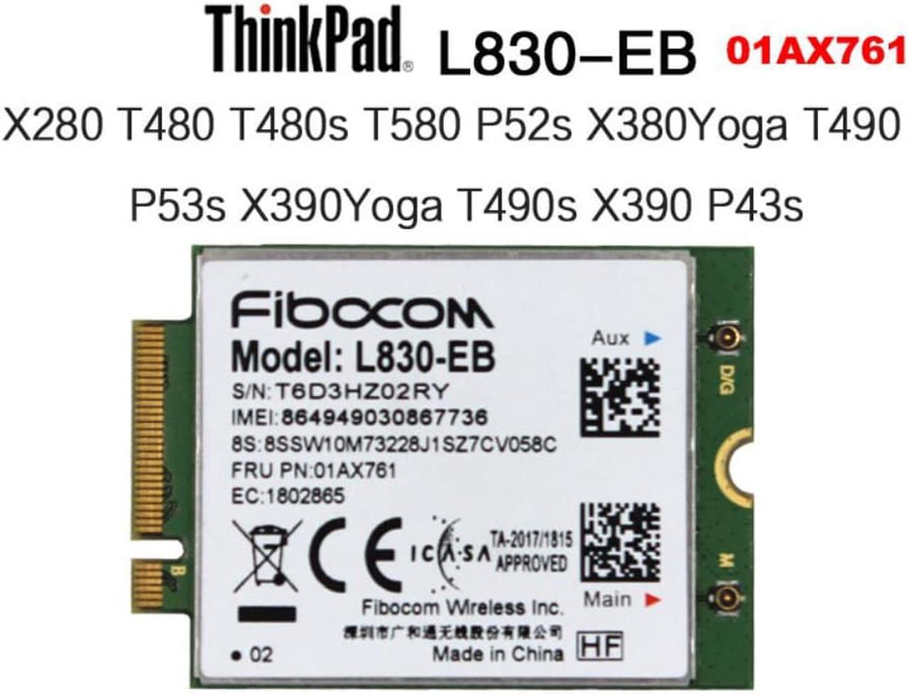 Fibocom L830-EB FRU 01AX761 WWAN Card for Lenovo Thinkpad X280 T480 T490 T490s T590 P53s X390 L490 L590 P43s T480s X390 Yoga