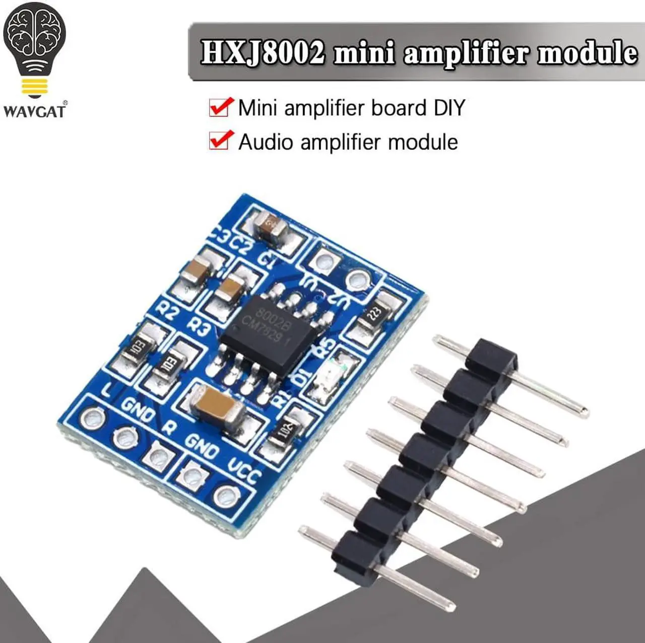 5 Modules Amplificateur Audio HXJ8002 - 3W, Canal Unique, Alimentation 2.0-5.5V, Pour DIY, Remplace PAM8403