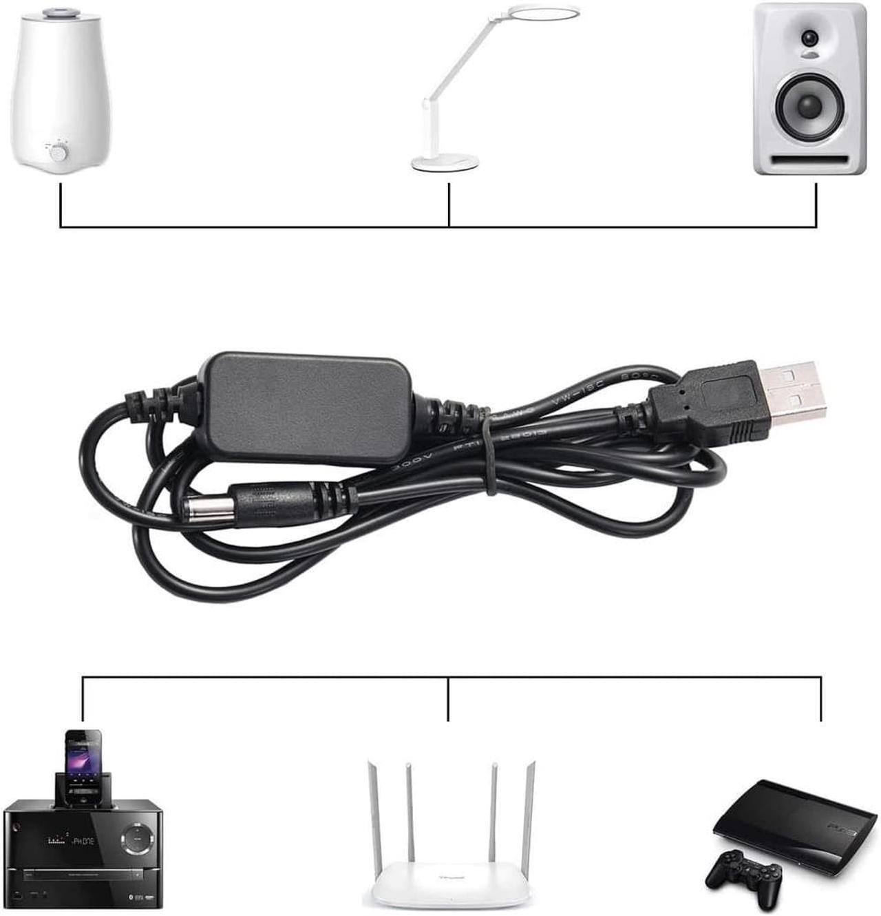 Alt view image 3 of 3 - USB 5V to DC 12V Converter Power Cable + 8 Connectors Adapter USB to DC Power Cable (Below 2A Max for 8Watts)