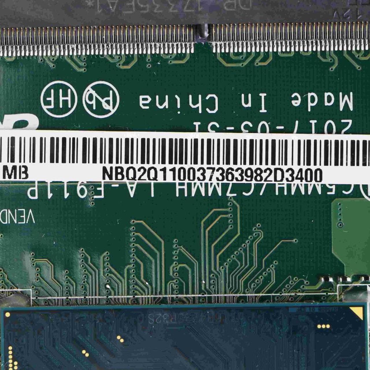 Alt view image 3 of 6 - NB.Q2Q11.003 NBQ2Q11003 Laptop DDR4 Motherboard C5MMH / C7MMH LA-E911P w/ i5-7300HQ & GTX1050 V4G for Acer A715-71G Laptops