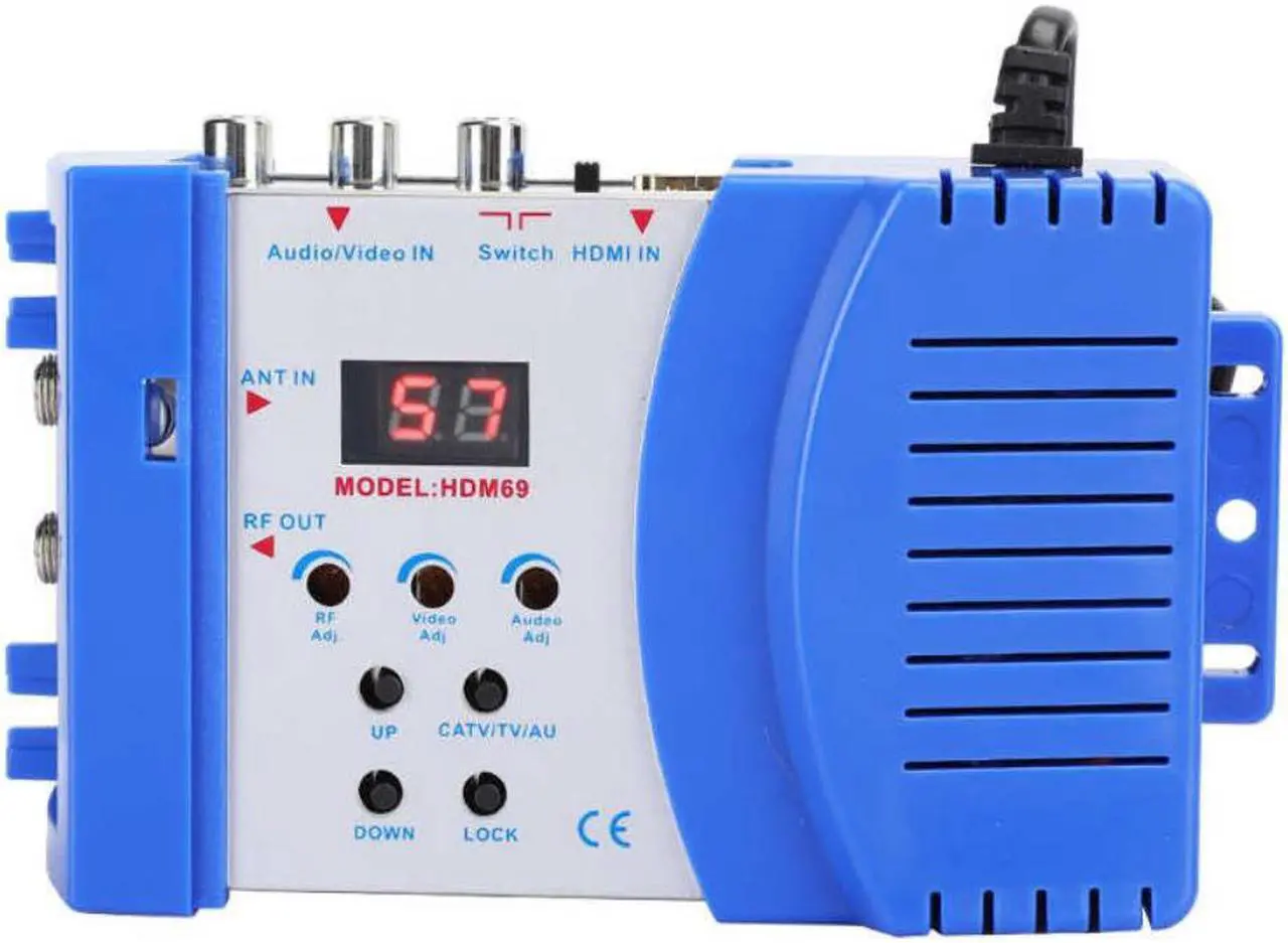 Alt view image 6 of 7 - HDM69 Digital RF HDMI-Compatible Modulator AV to RF Converter VHF UHF PAL Standard TV format output Portable Modulator for EU