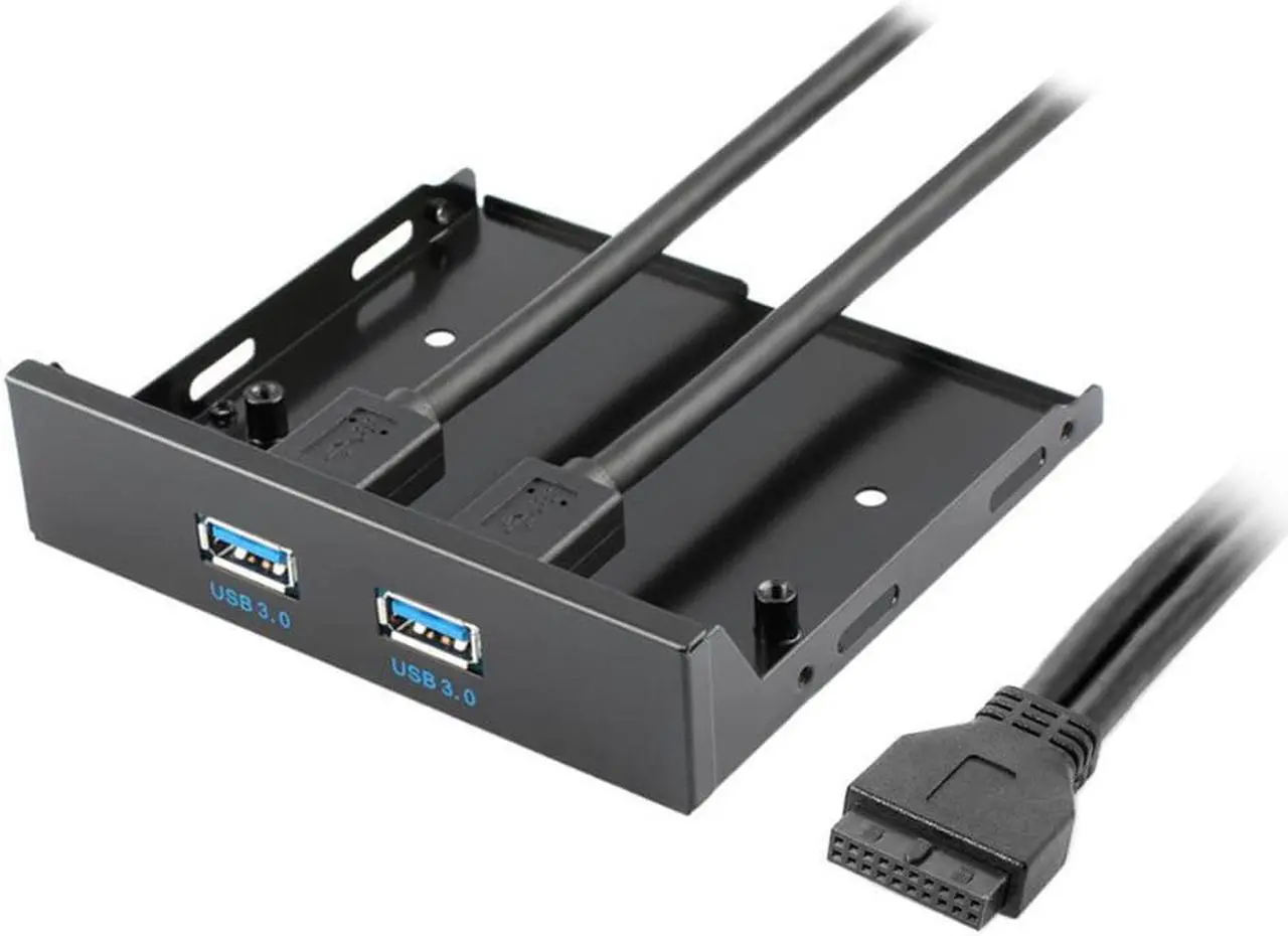 Main image of NGFF  3.5" PC Computer Case Front Panel 2-Port USB 3.0 Floppy Drive Bay with Holder for 2.5 "HDD SSD
