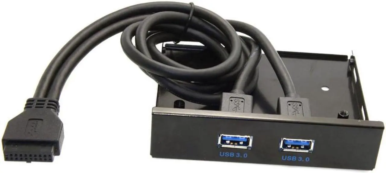 Alt view image 2 of 3 - NGFF  3.5" PC Computer Case Front Panel 2-Port USB 3.0 Floppy Drive Bay with Holder for 2.5 "HDD SSD